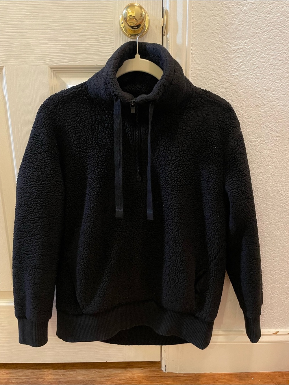 Athleta Black Sherpa Half Zip